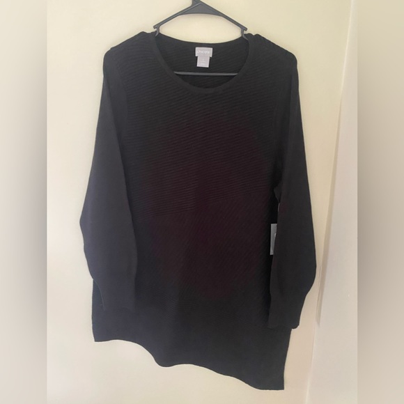 Chicos Asymmetrical Hem Ribbed Tunic - Picture 8 of 12